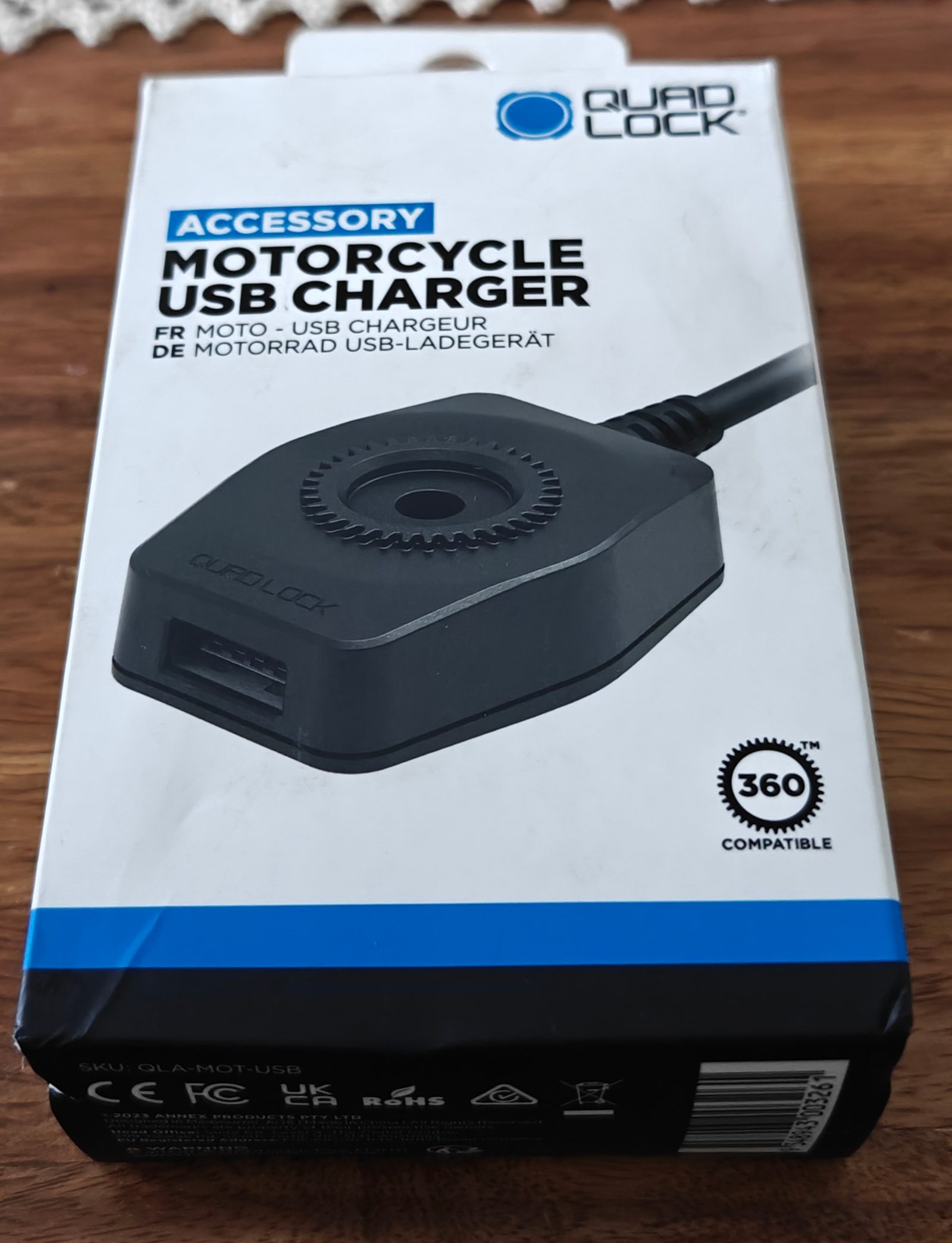 Motorcycle USB Charger Quad Lock® 3