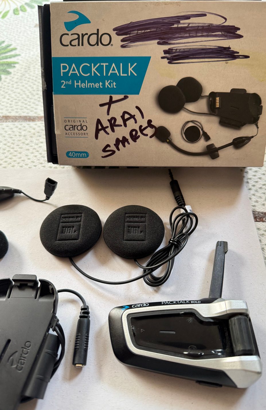 Cardo Packtalk Bold with New JBL Speakers 2