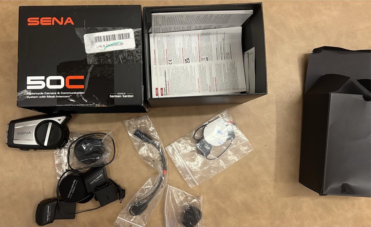Sena 50C Motorcycle Camera & Communication System w/ Sound by Harman Kardon - 4K 3