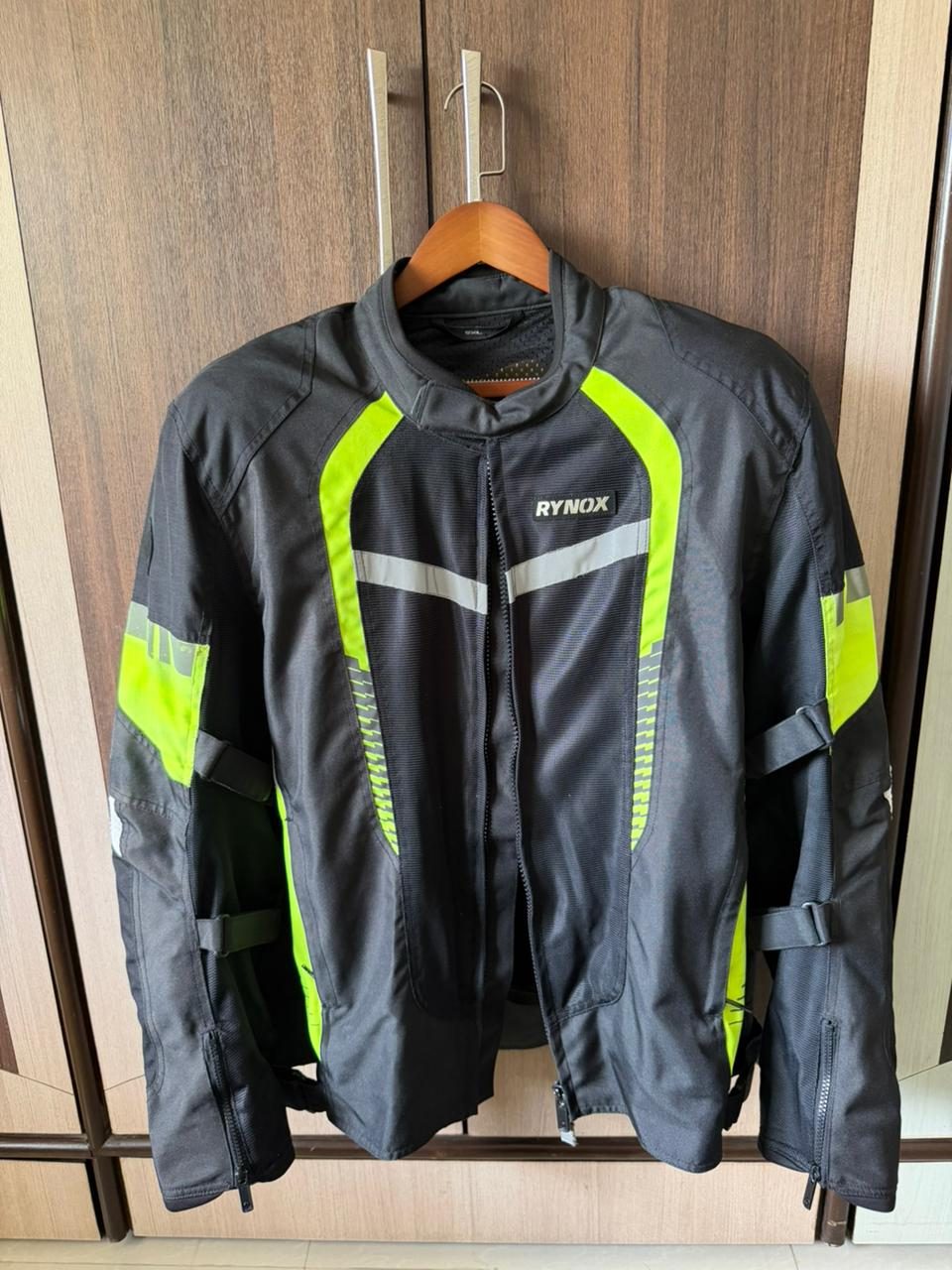 Rynox Tornado Pro 4 Riding Jacket – Black / Hi-Viz Green | 5XL - image 1