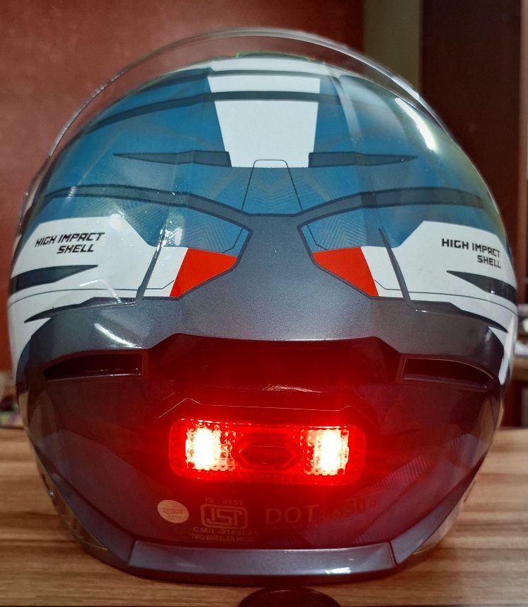Premium Riding Combo: Studds Helmet (M Size) with Bluetooth Headset + 3-Mode LED Safety Light & IPX6 Waterproof Mobile Holder 2
