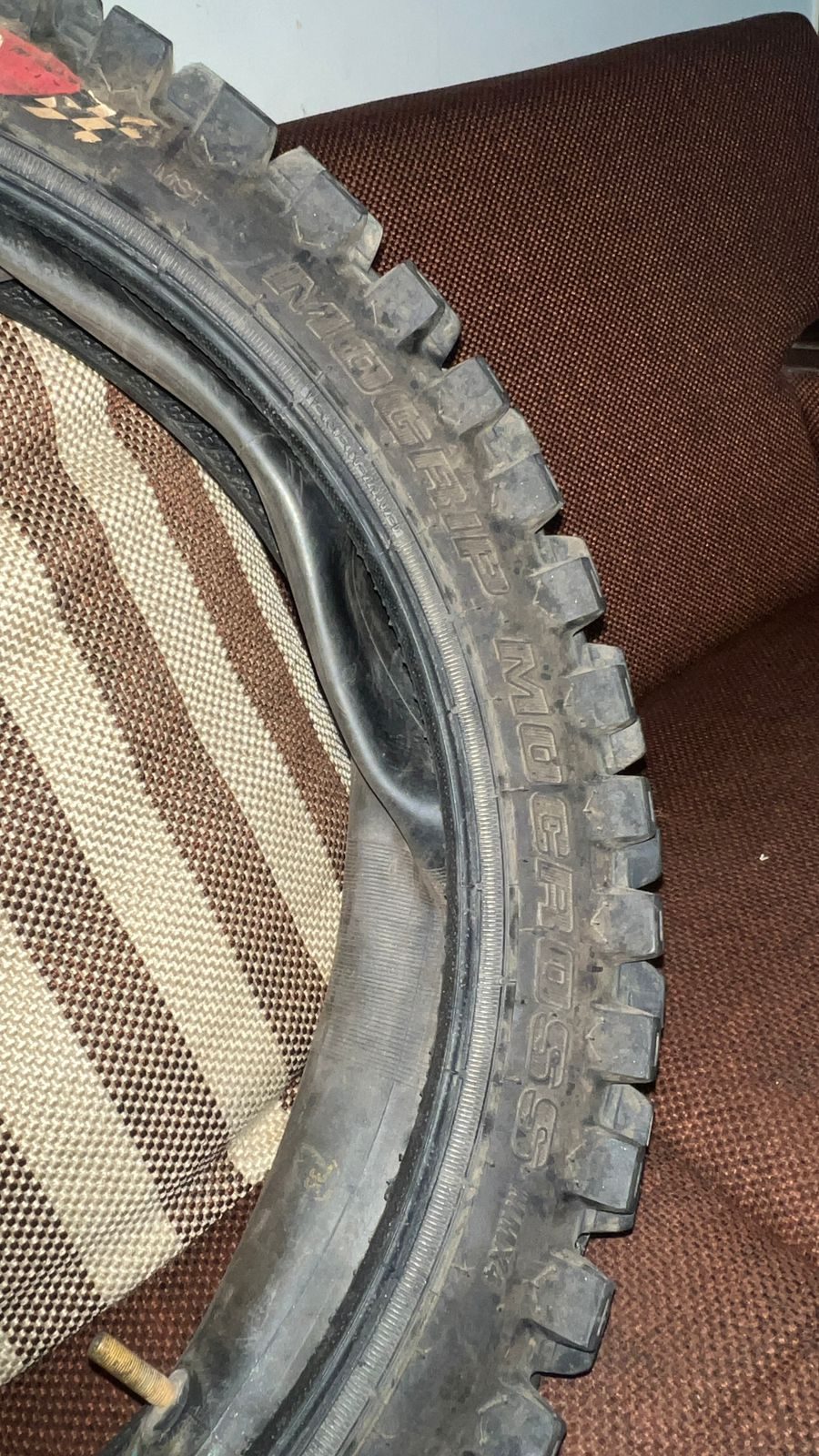 MRF mogrip mocross knobby rear tyre 120/80-17 - image 1