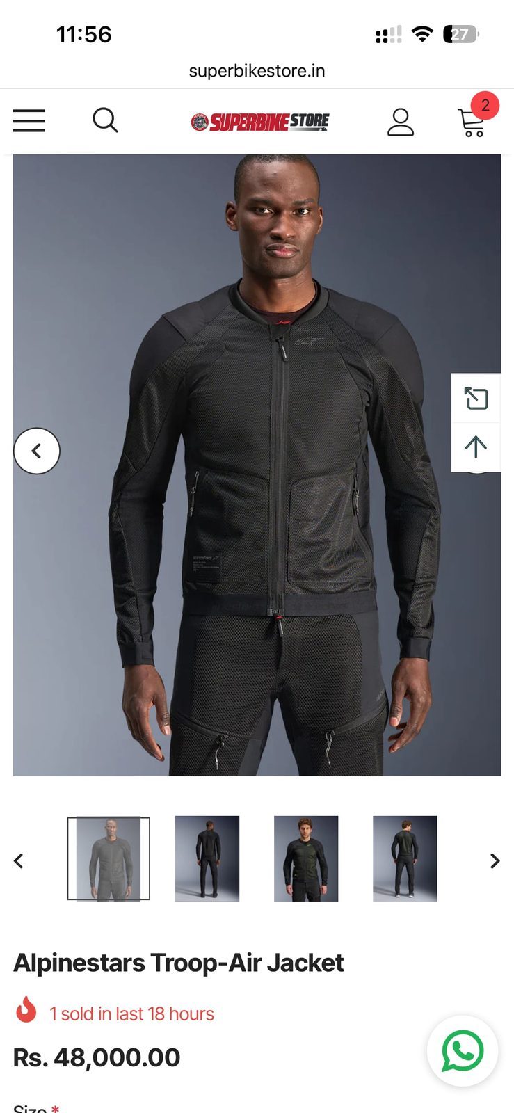 Alpinestars Troop Air Pro Mesh Jacket Black - image 1