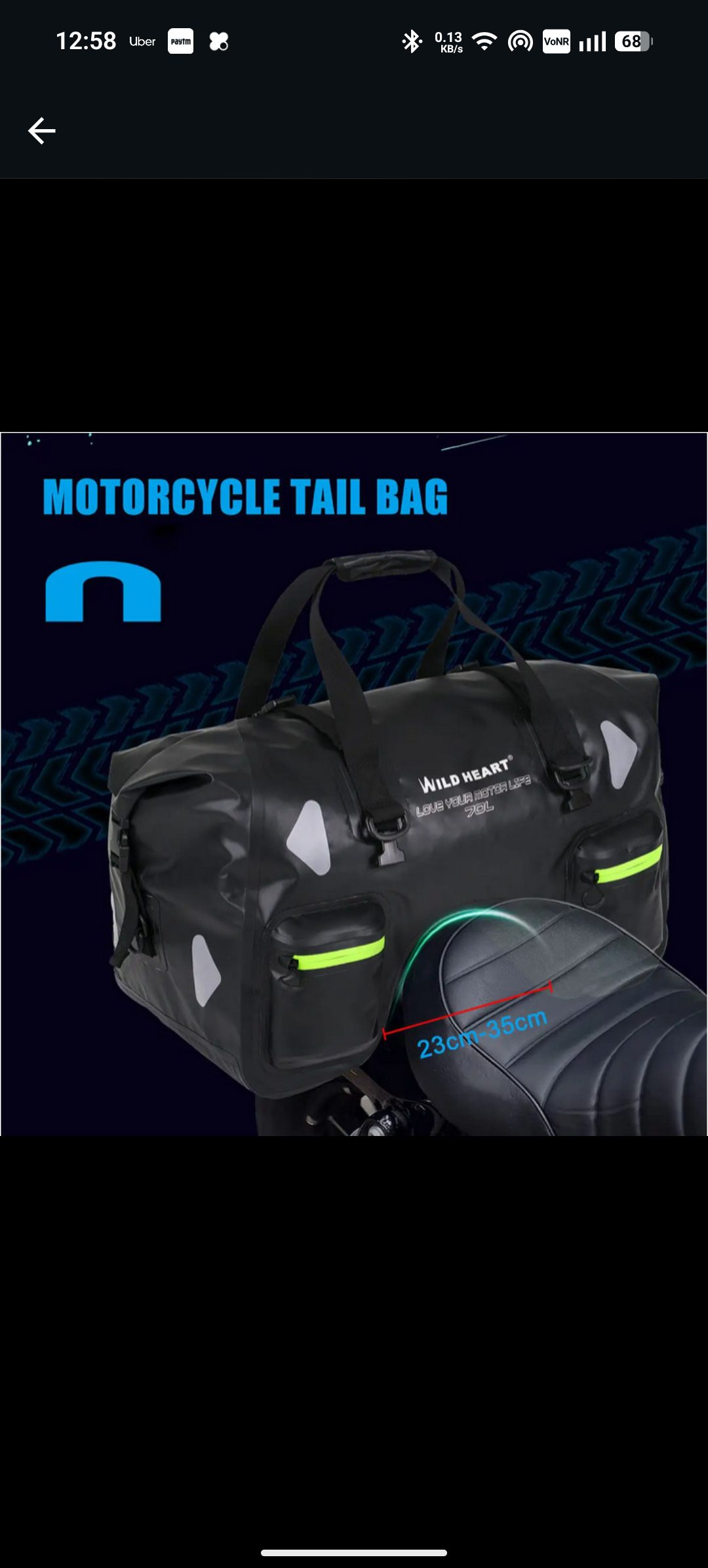 Tail for motorcycle...100 percent waterproof.. - image 1