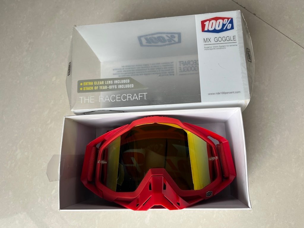 100% Goggles Red Gold Tint With Box 3