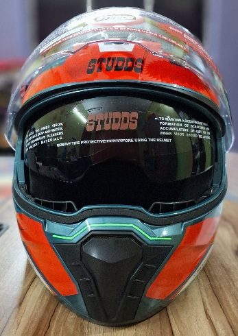Premium Riding Combo: Studds Helmet (M Size) with Bluetooth Headset + 3-Mode LED Safety Light & IPX6 Waterproof Mobile Holder - image 1