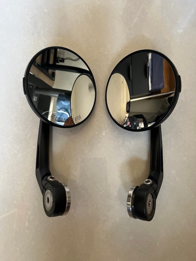 Bar end mirrors with mount - image 1
