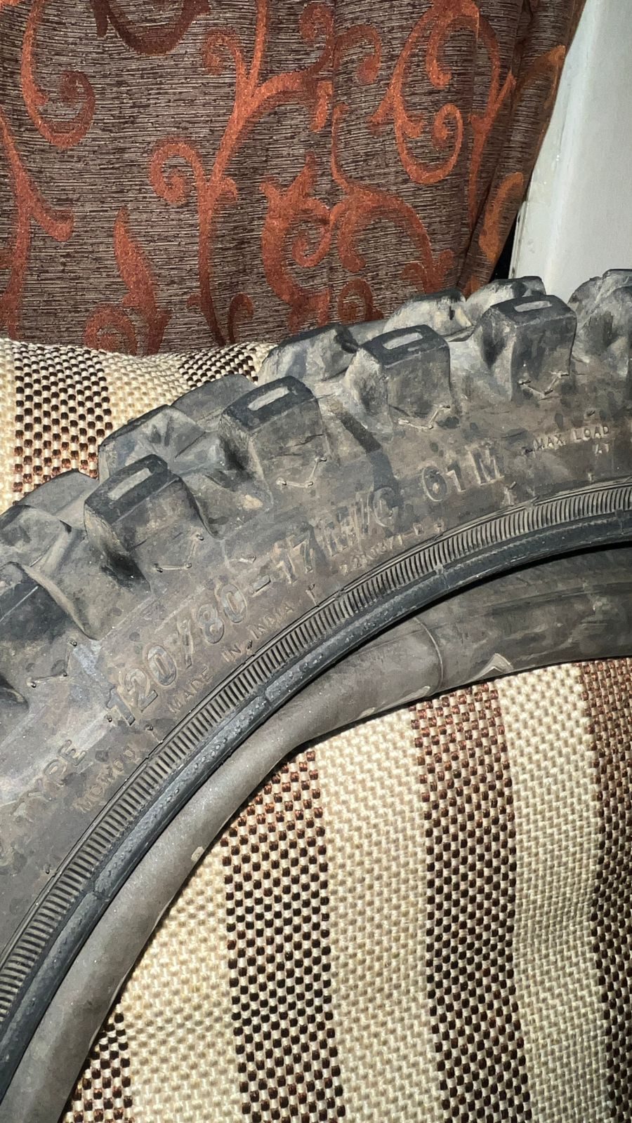 MRF mogrip mocross knobby rear tyre 120/80-17 2