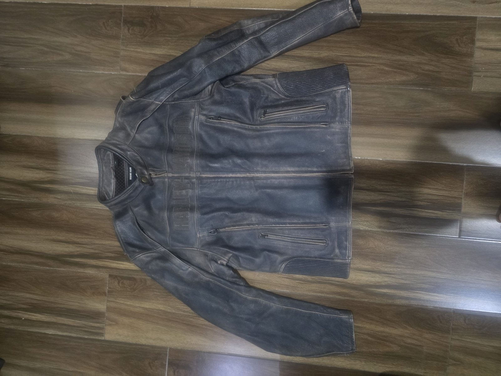 Harley Davidson Men ROADWAY Brown Leather Jacket XL - image 1