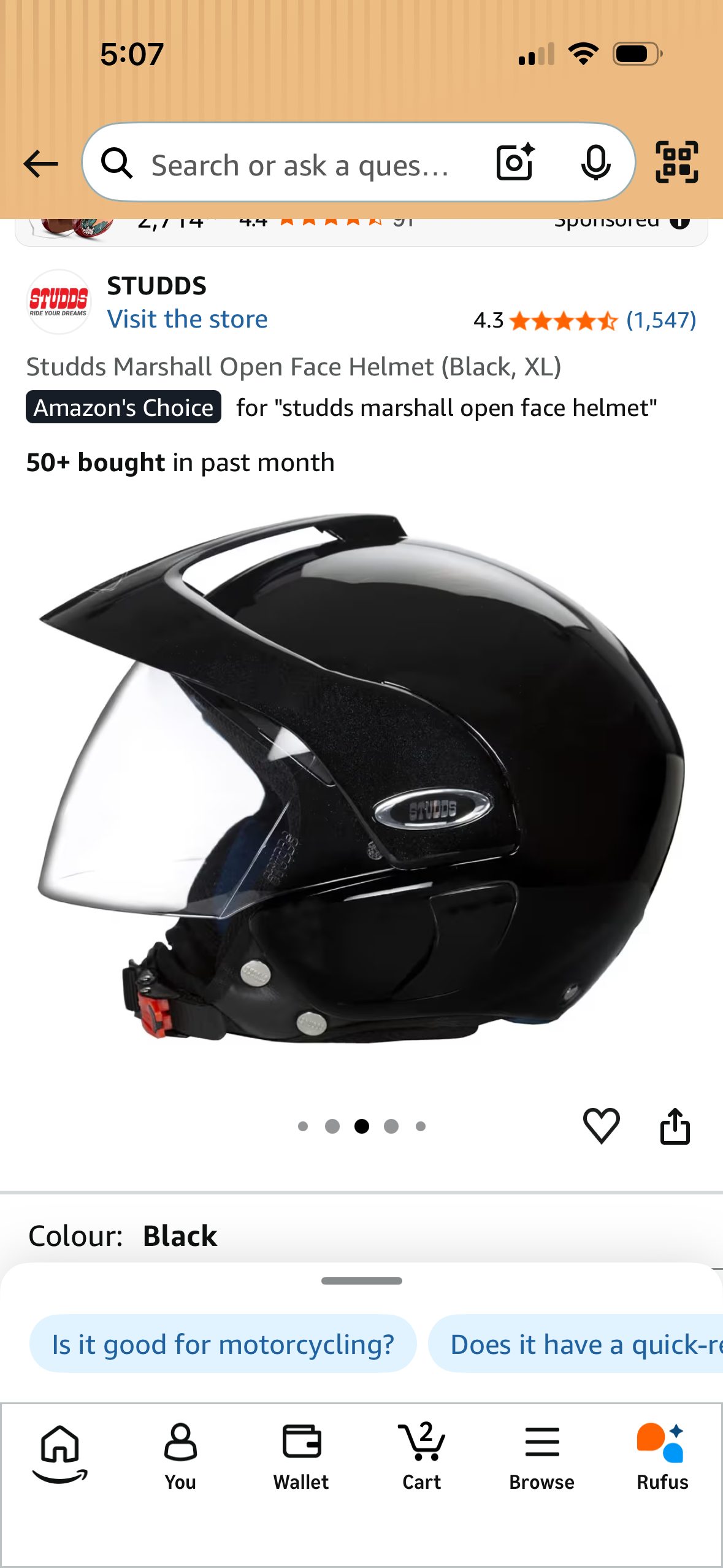 Studds helmet - image 1